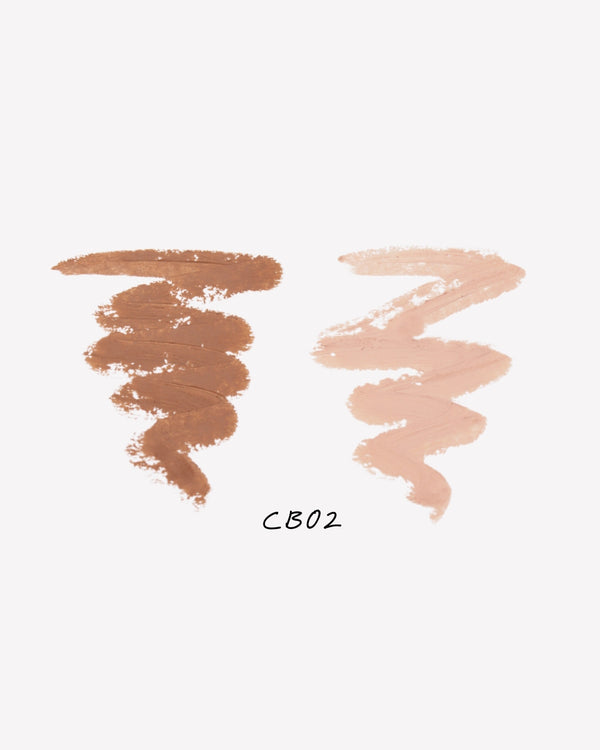 Texture of Ohana&K Vegan and Cruelty-Free Bicolor Contouring Stick in Golden Sands, creamy formula for seamless blending.