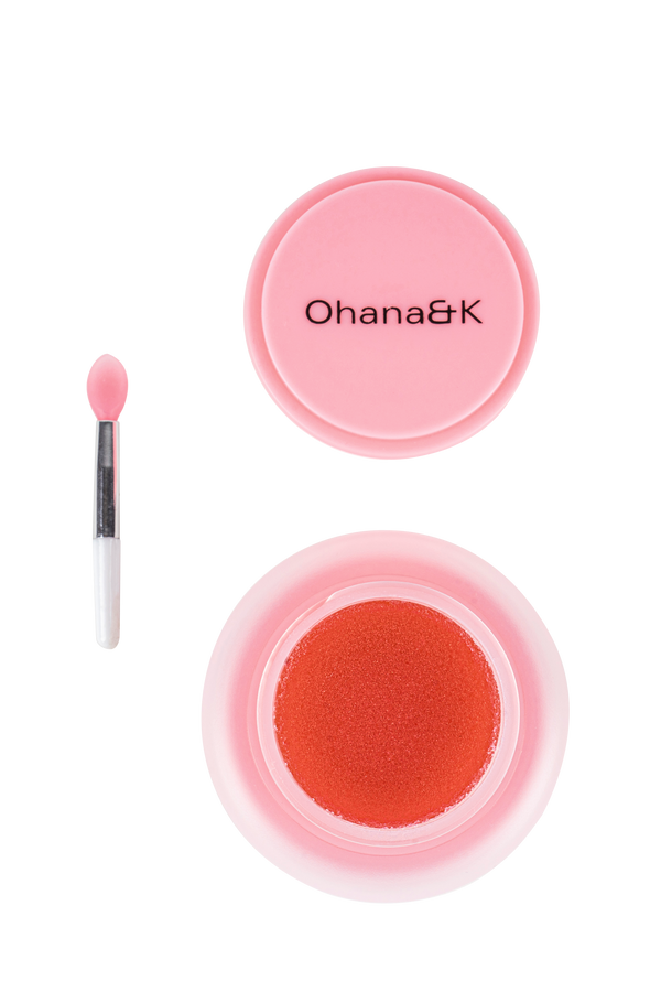 Ohana&K Vegan and Cruelty-Free Strawberry Lip Scrub, a gentle exfoliator with a sweet strawberry scent for soft, smooth lips.