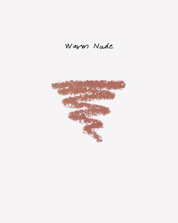 Swatch of Ohana&K Vegan and Cruelty-Free Lip Liner in Warm Nude, offering a natural, warm-toned finish for defined lips.